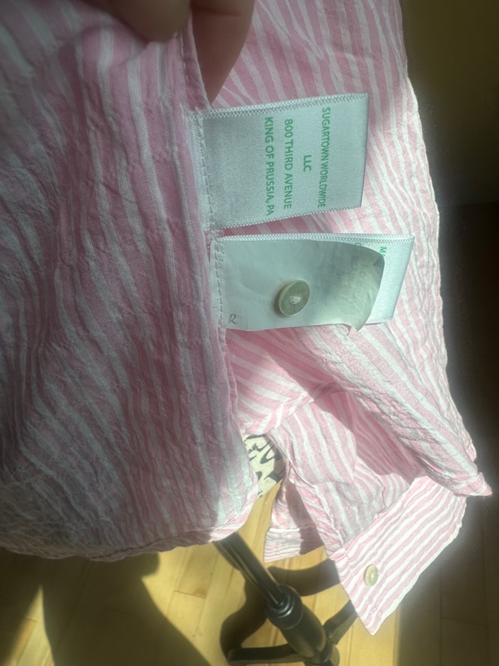 Lilly Pulitzer Pink and White Striped Shirt - Picture 11 of 12